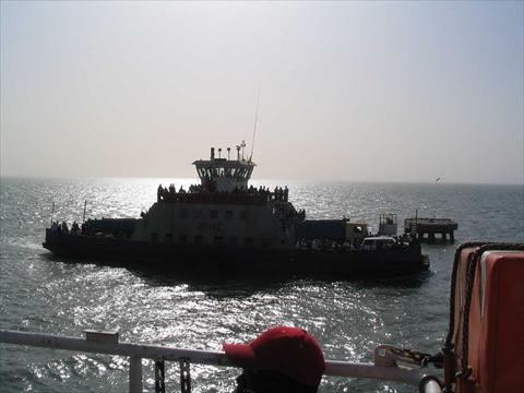 Ferry passing by