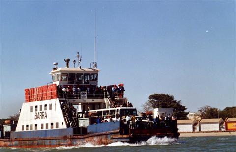 On the ferry