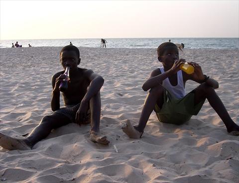 Boys drinking