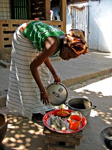 Getting ready to cook