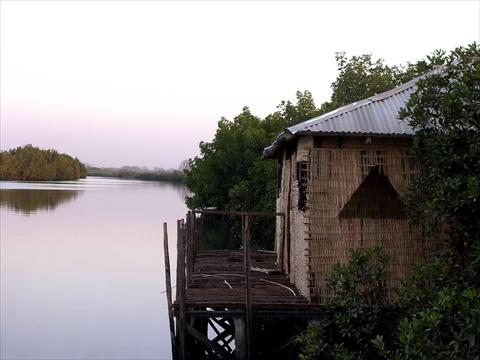 Huts at the river